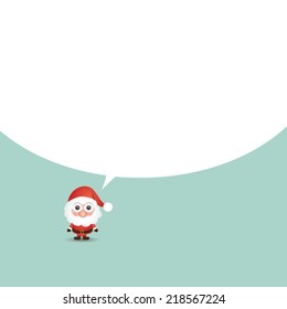 Speech Bubble with character. Vector illustration.