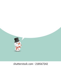 Speech Bubble with character. Vector illustration.