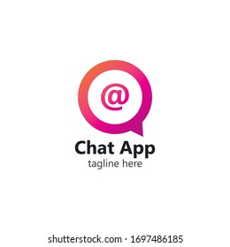 Speech bubble for Chat App. Vector logo design. Business concept icon.