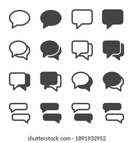 speech bubble and chat box icon set,vector and illustration