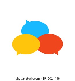 Icono de diálogo de comunicación de chat de burbuja de voz ilustración vectorial del logotipo.