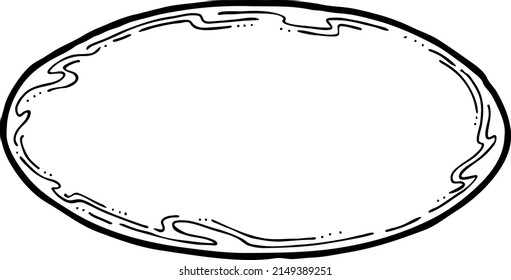 Speech bubble for chat communication symbol. Empty background balloon talk cloud for message chatting. Comic cartoon element. Hand drawn retro vintage vector illustration. Simple line drawing.