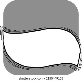 Sprechblase für Chat-Kommunikationssymbol. Leerer Hintergrund Ballon Talkwolke für Message Chat. Comic Cartoon Element. Handgezeichnete Retro-Vintage-Illustration. Einfache Comic-Zeichenkette.
