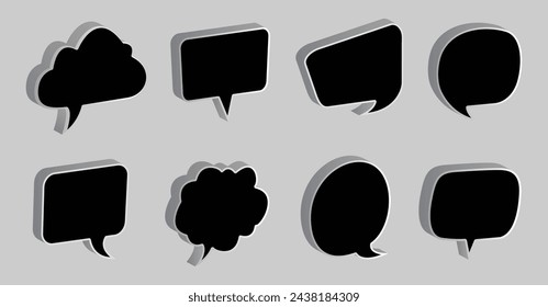 Speech bubble chat icon collection set poster and sticker concept Banner