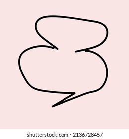 speech bubble chat icon doodle communication symbol talk comic chatting