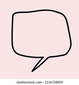 speech bubble chat icon doodle communication symbol talk comic chatting