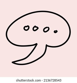speech bubble chat icon doodle communication symbol talk comic chatting