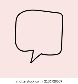 speech bubble chat icon doodle communication symbol talk comic chatting