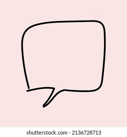 speech bubble chat icon doodle communication symbol talk comic chatting