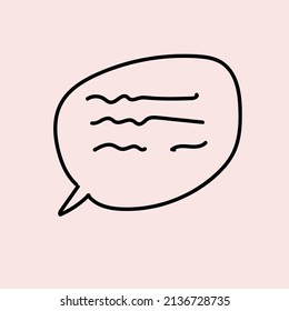 speech bubble chat icon doodle communication symbol talk comic chatting