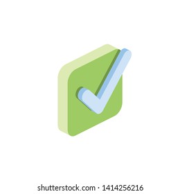 Speech bubble chat icon. flat 3d vector isometric style, isolated illustration creative design idea. 