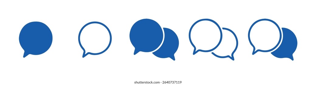 Speech Bubble and Chat Icon Set – Messaging and Communication Symbols. Vector illustration eps 10