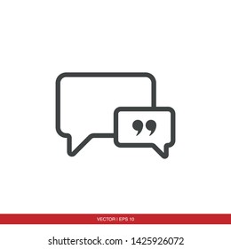 Speech Bubble Chat Icon Vector Illustration