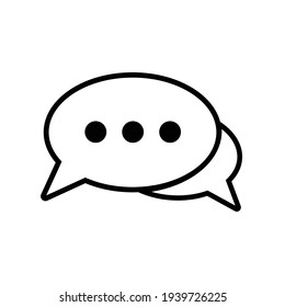Speech Bubble Chat Icon Vector Illustration