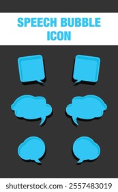 speech bubble chat icons symbol vector design flat illustration set isolated EPS 10