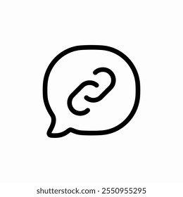 speech bubble chat link icon sign vector