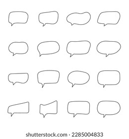 Speech bubble, chat, message, talk, comment isolated vector illustration on white background.