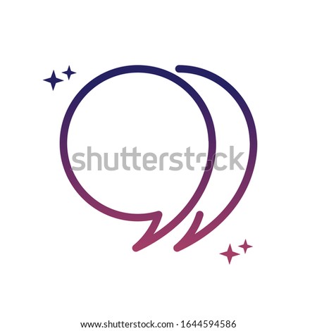 speech bubble chat social media gradient style icon vector illustration