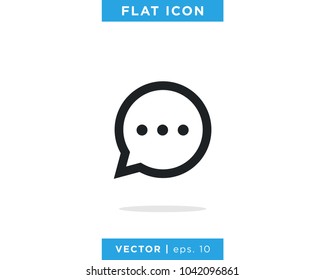 Speech Bubble Chat Talk Icon Vector Logo Template