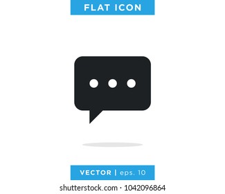 Speech Bubble Chat Talk Icon Vector Logo Template