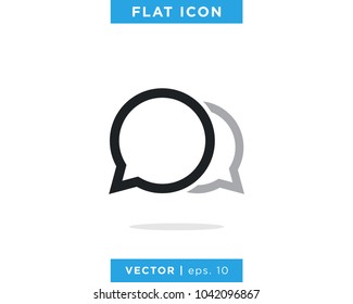 Speech Bubble Chat Talk Icon Vector Logo Template