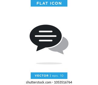 Speech Bubble Chat Talk Icon Vector Logo Template