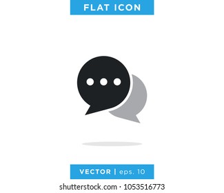 Speech Bubble Chat Talk Icon Vector Logo Template