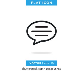 Speech Bubble Chat Talk Icon Vector Logo Template