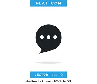 Speech Bubble Chat Talk Icon Vector Logo Template