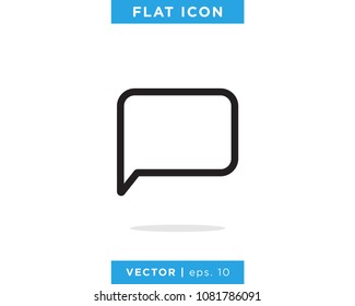 Speech Bubble Chat Talk Icon Vector Logo Template