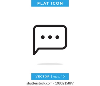 Speech Bubble Chat Talk Icon Vector Logo Template