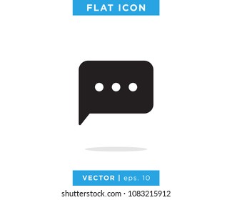 Speech Bubble Chat Talk Icon Vector Logo Template