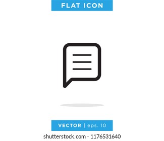 Speech Bubble Chat Talk Icon Vector Logo Template