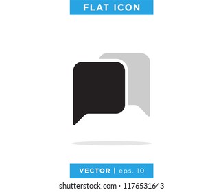 Speech Bubble Chat Talk Icon Vector Logo Template
