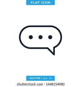 Speech Bubble Chat Talk Icon Vector Logo Template