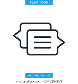Speech Bubble Chat Talk Icon Vector Logo Template