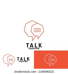 speech bubble chat and talk icon vector illustration template design