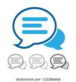 speech bubble chat vector icon
