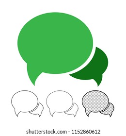 speech bubble chat vector icon