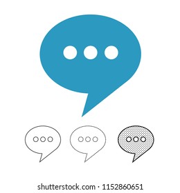 speech bubble chat vector icon