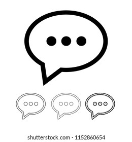 speech bubble chat vector icon