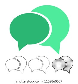 speech bubble chat vector icon