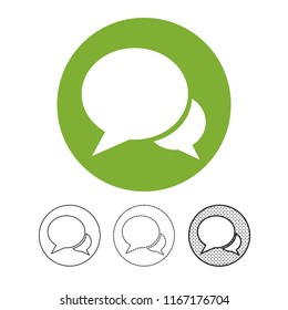 speech bubble chat vector icon