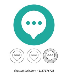 speech bubble chat vector icon