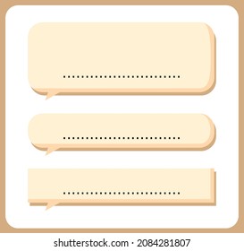 Speech bubble for chatting with text color word sample in Vector illustration.