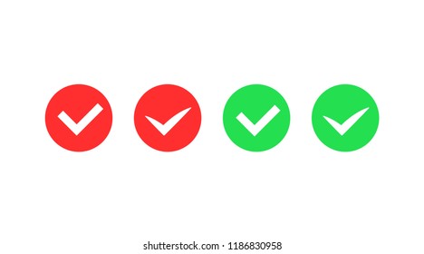 Speech bubble check mark or like dos and donts. Check mark. Concept of checklist element and reject or accept symbol for evaluation quiz.