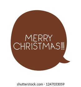 speech bubble with christmas message icon