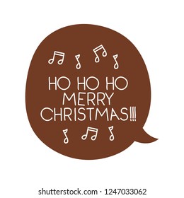 speech bubble with christmas message icon