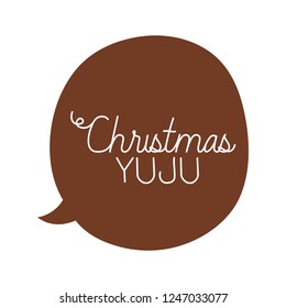 speech bubble with christmas message icon