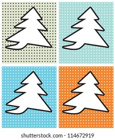 Speech Bubble Christmas Tree in Pop-Art Style